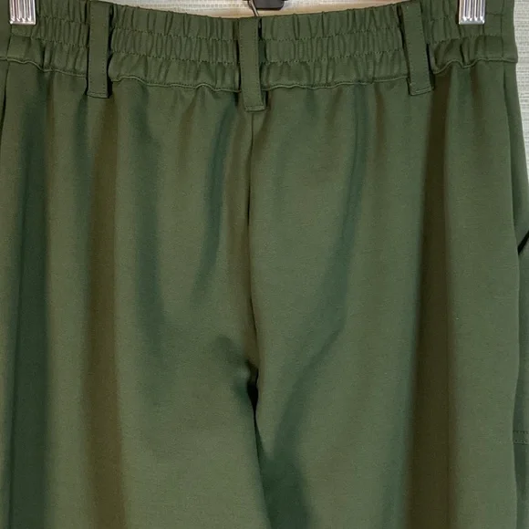 Derek Lam 10 Crosby Knit Front Seam Forest Green Jogger Pants Small - Picture 11 of 11